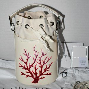 Marina Raphael Carina MICRO Coral Reef Swarovski Crystals Bucket in Cream #4